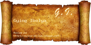 Gying Ibolya névjegykártya